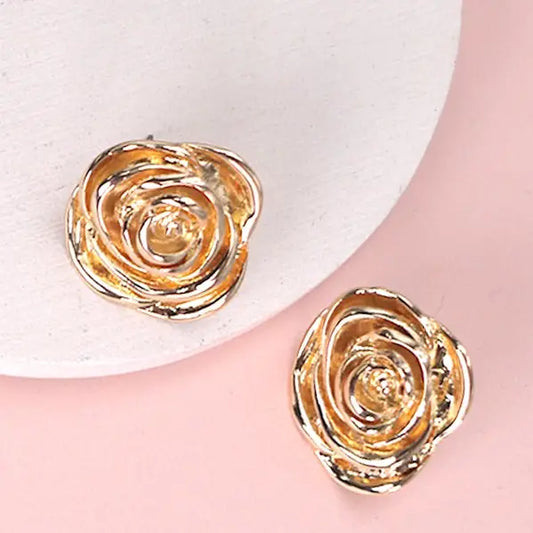 WC Rose Stud Earrings