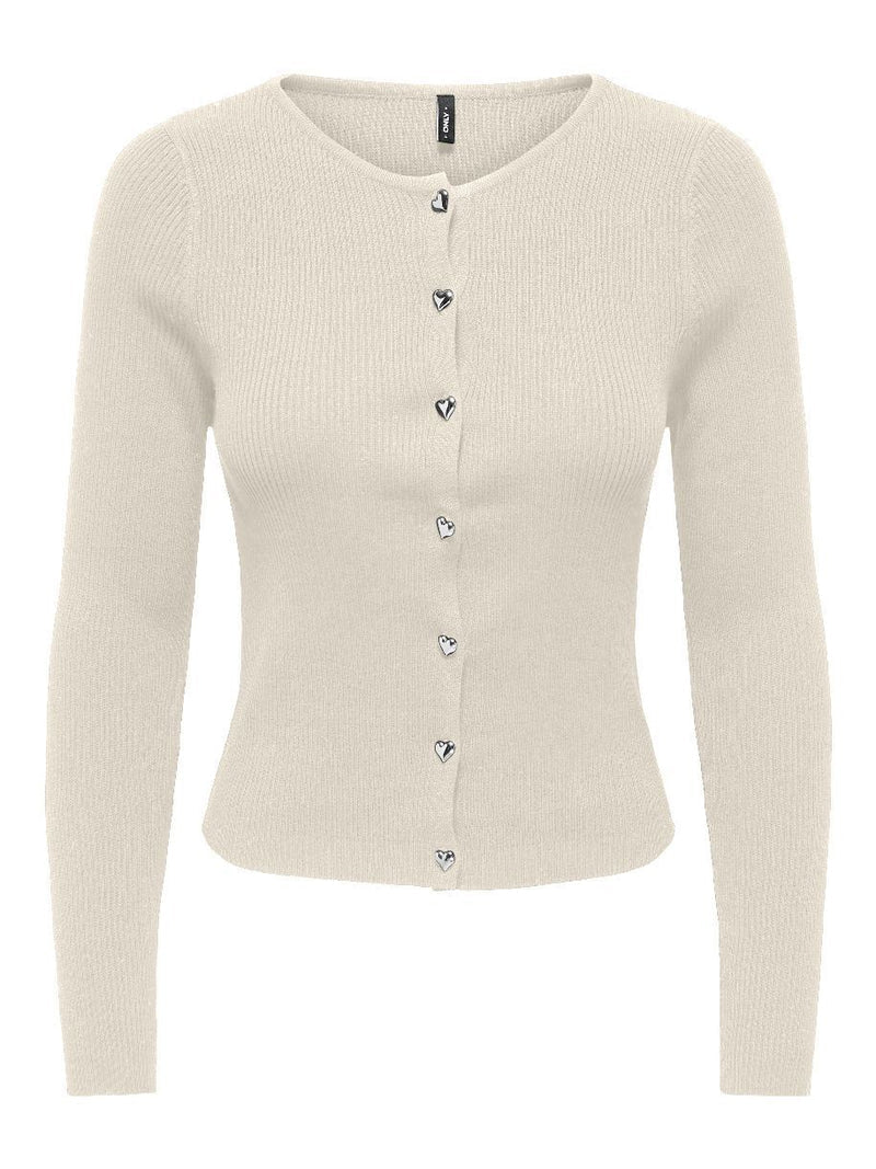 ONLY / Meddi Cardigan with Heart Buttons (2 colors)