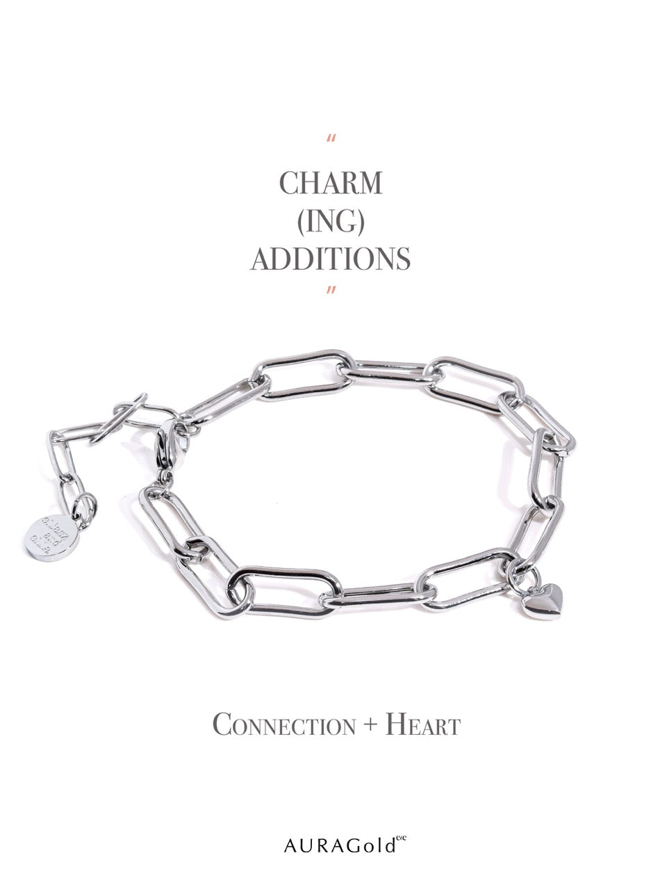 eLiasz & eLLa / Connection Bracelet & Heart Charm Gold & Silver