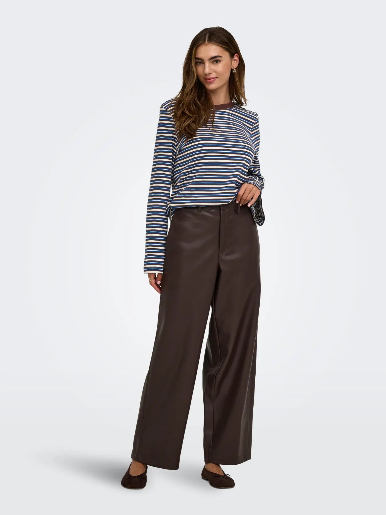 ONLY / Nelli Faux Leather Barrel Pant