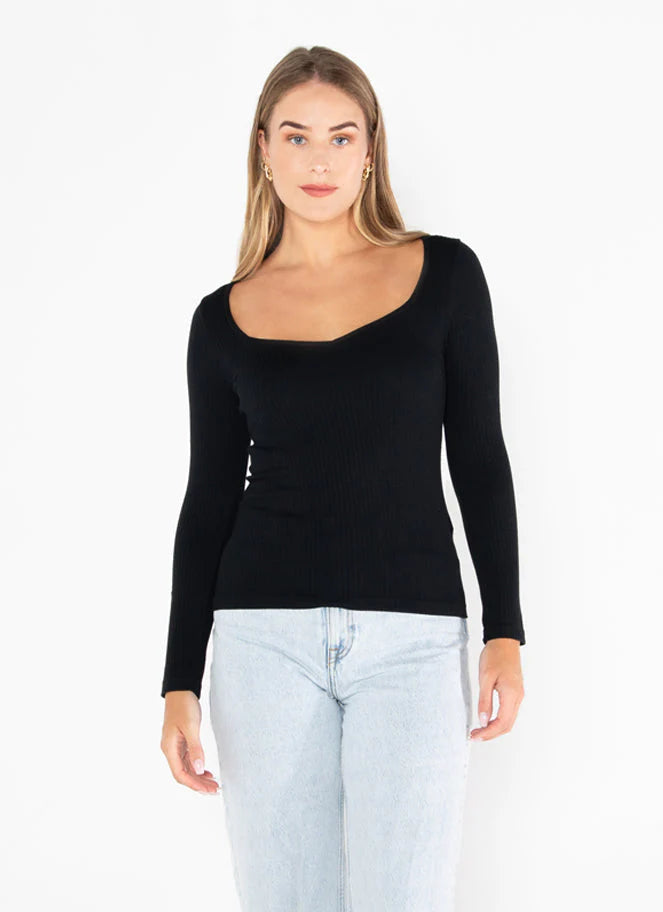 C’est Moi / Seamless Rib Sweetheart Top — ONE SIZE (3 colors)