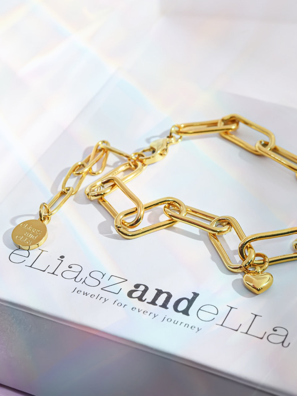 eLiasz & eLLa / Connection Bracelet & Heart Charm Gold & Silver