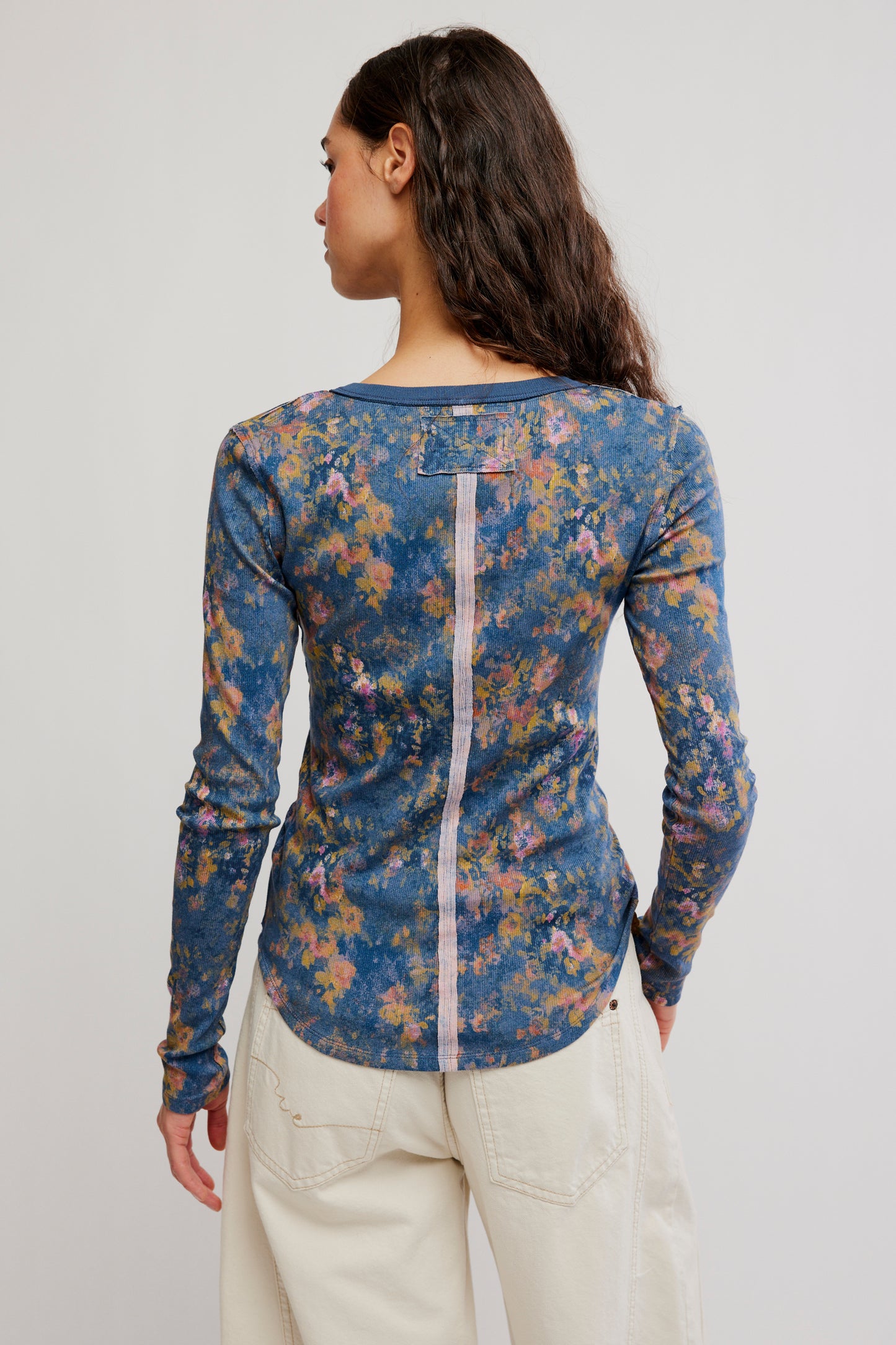 Free People / Jamie Printed Henley Longsleeve