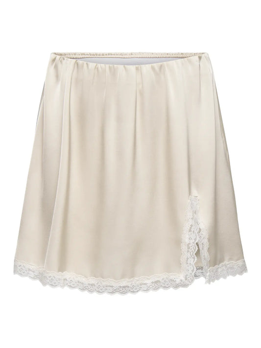 ONLY / Menus Lace Satin Skirt (2 Colors)