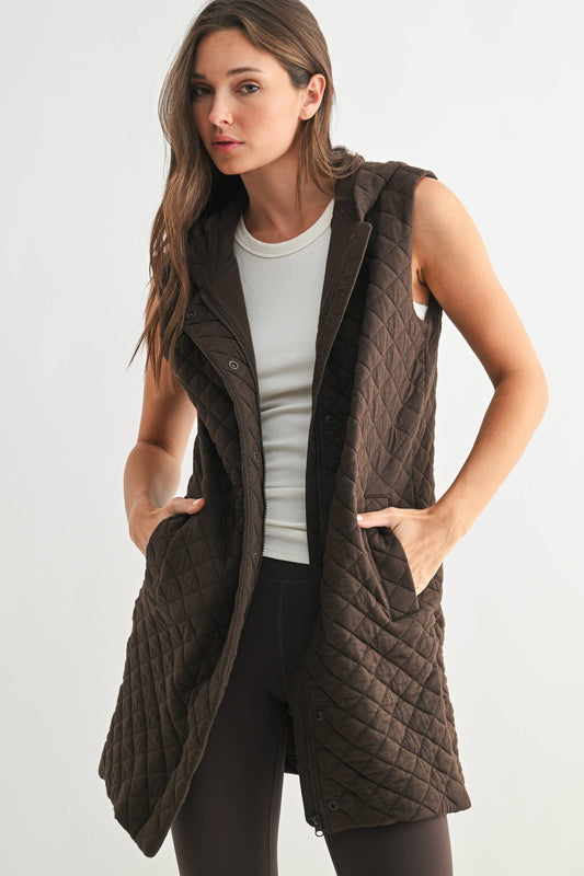 WC / Longline Quilted Vest