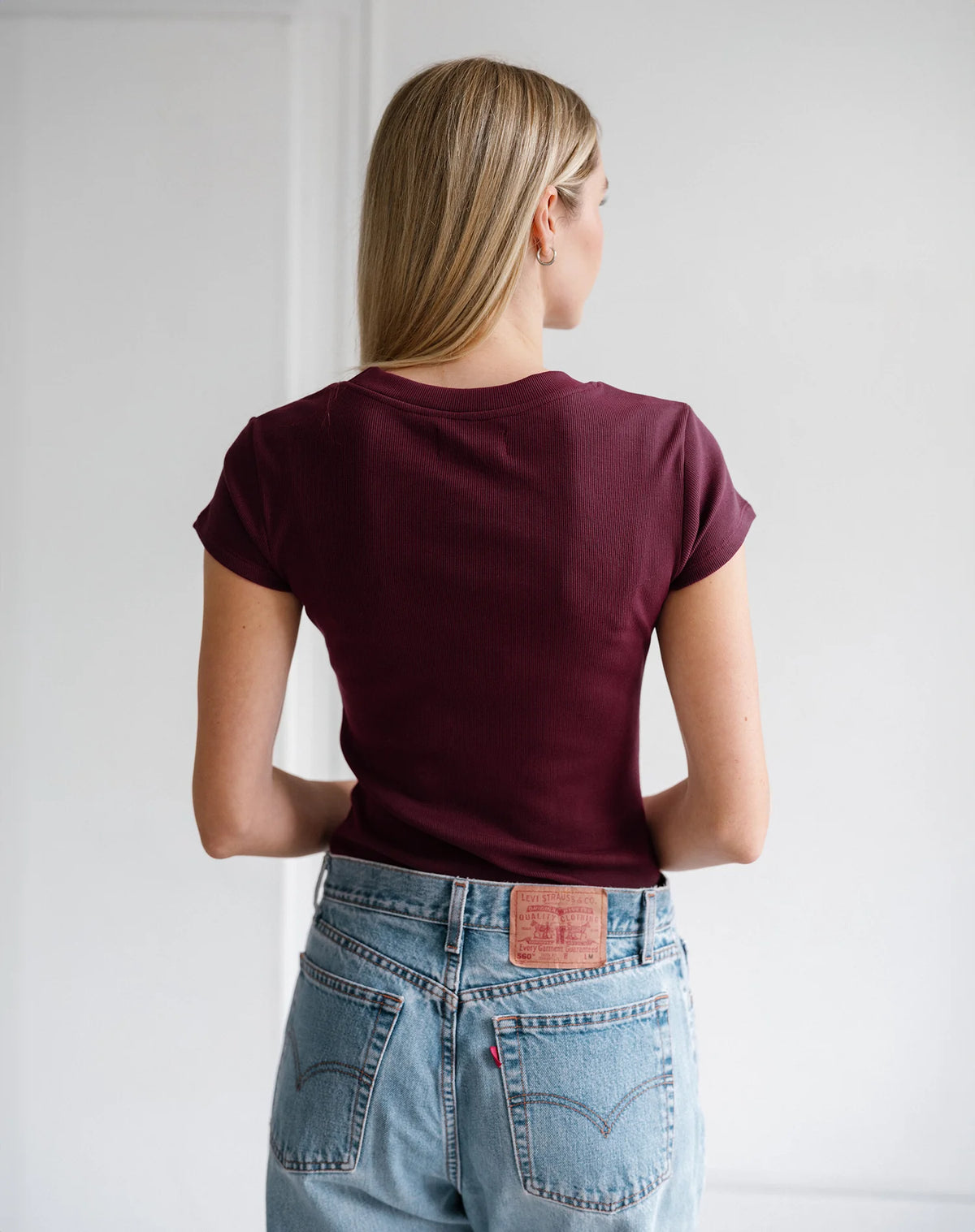 Brunette the Label / Ribbed Cap Sleeve Tee (2 Colors)