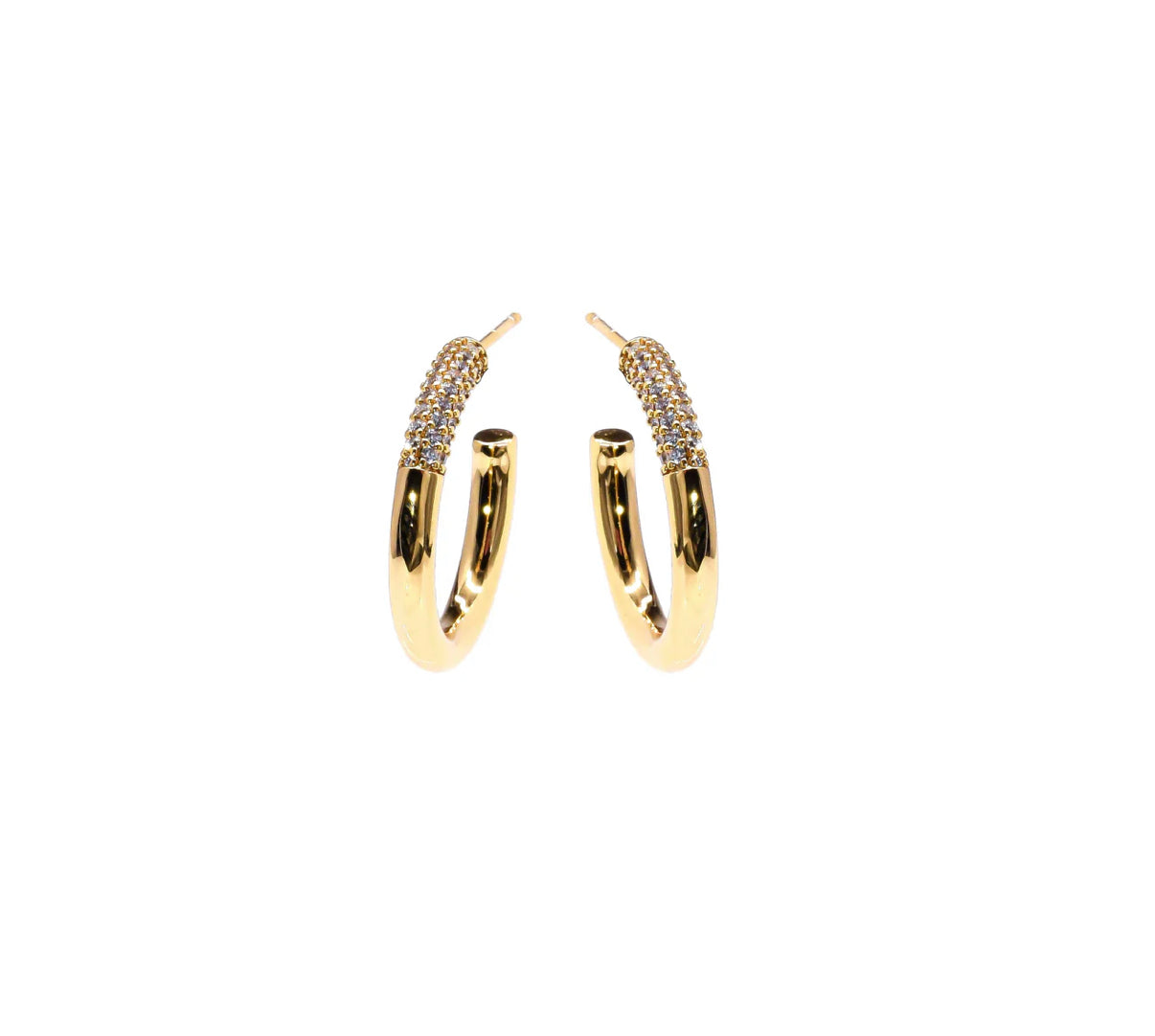 eLiasz & eLLa / Whisper CZ Hoop Earrings Gold