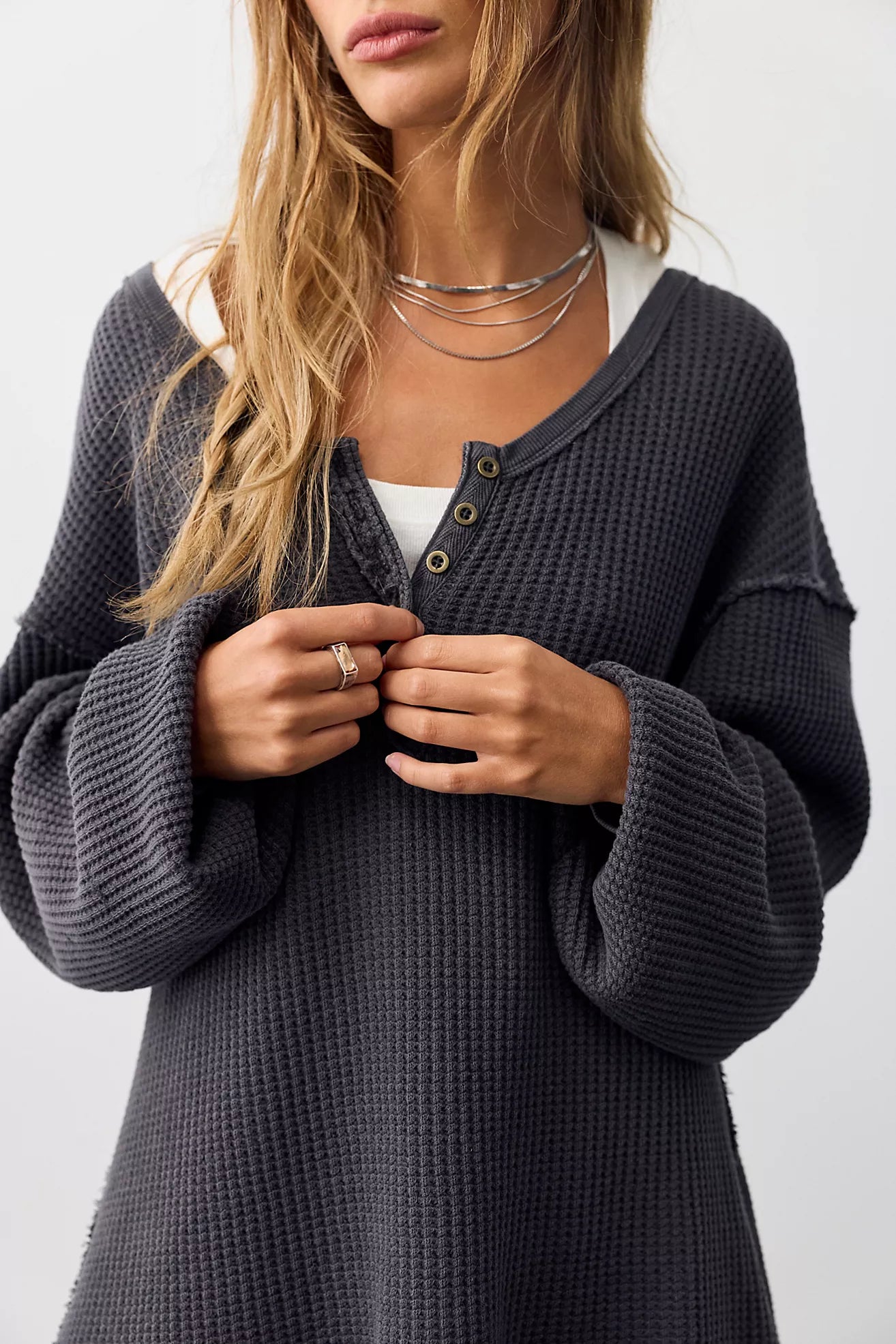 Free People / Montreal Oversized Thermal Henley