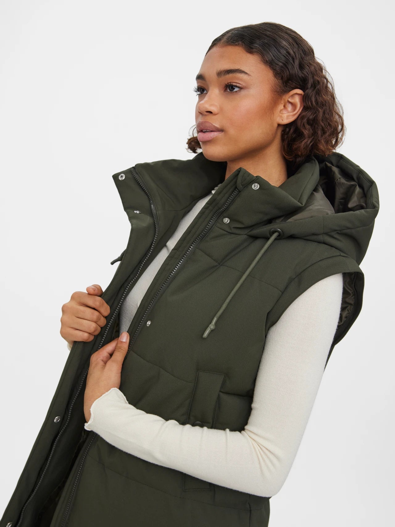 VM 2 in 1 Margaret Jacket & Vest (Color: Peat)