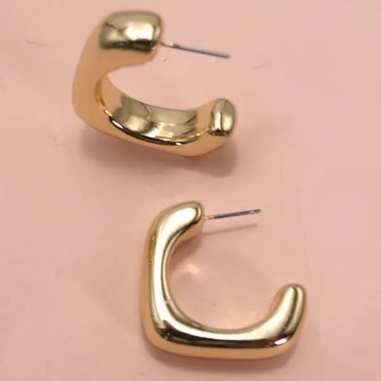 WC Bubble Square Hoop Earrings