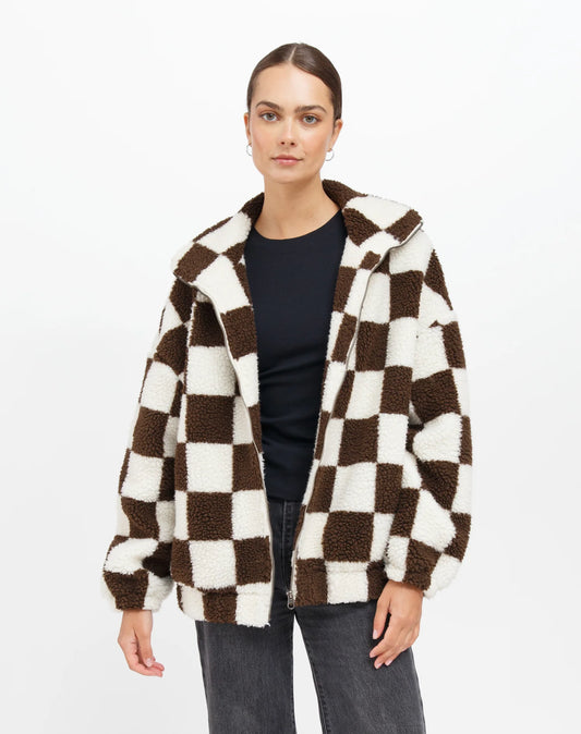 Brunette the Label / Checkerboard Sherpa