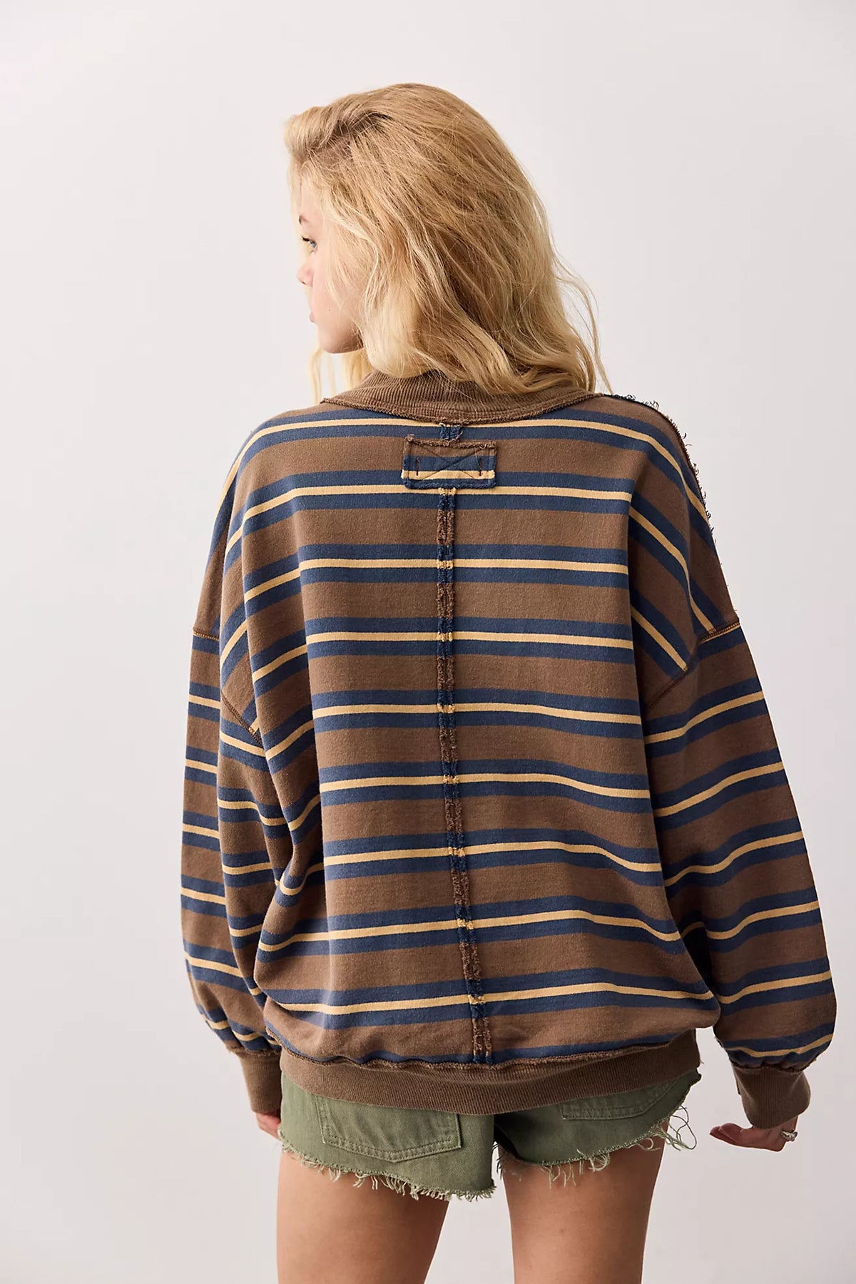 Free People / Palm Spring Striped Longsleeve in Brown