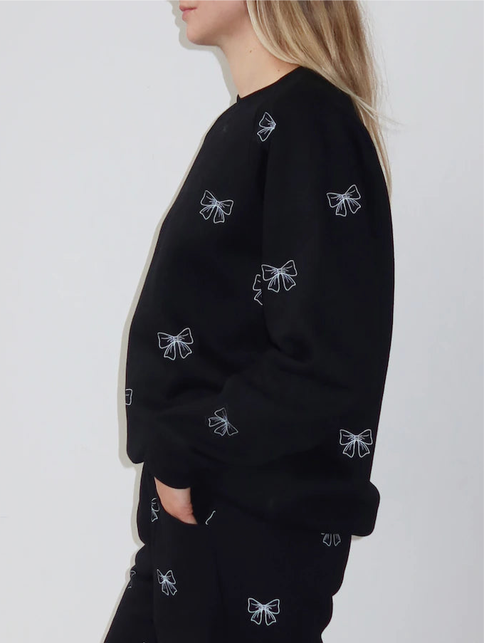 Brunette the Label / Oversized All Over Bow Crewneck