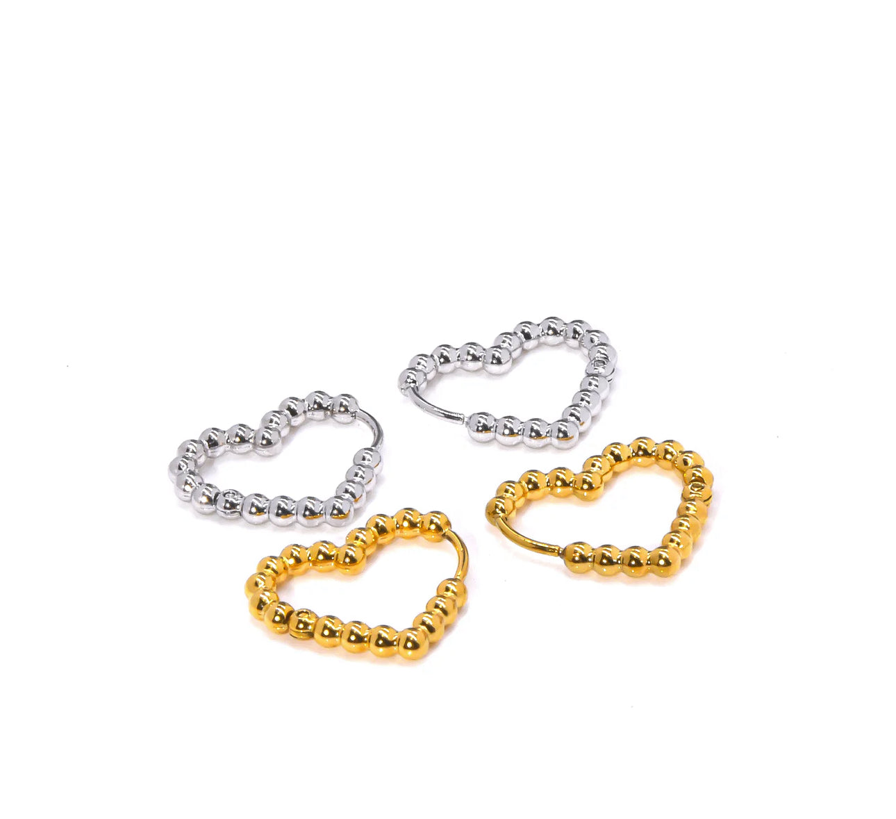 Eliasz & Ella / Cuore Heart Hoops Gold & Silver