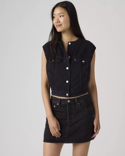 Levi’s / Collarless Shrunken Vest (2 colors)
