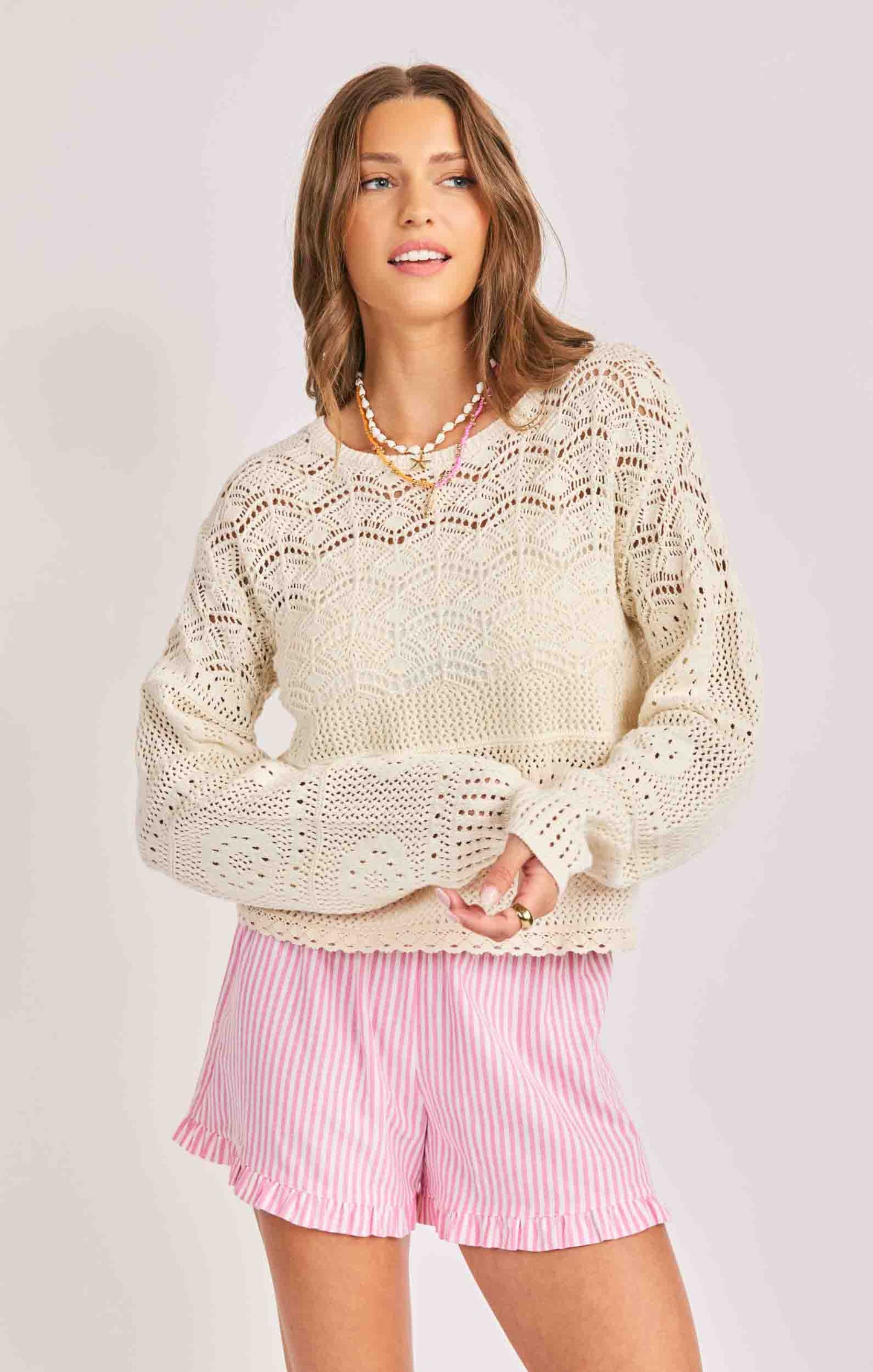 Sadie & Sage / Sunny Crochet Pullover
