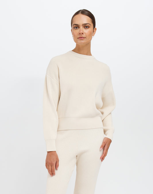 Brunette the Label / Olivia Rib Knit Crew (2 Colors)