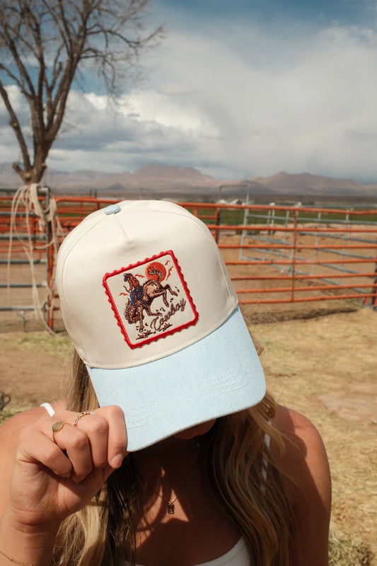WC / Cowboy & Horse Denim Trucker Hat