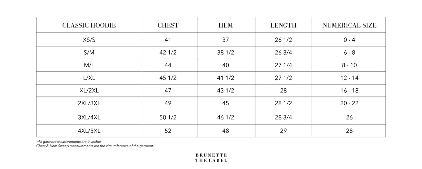 Brunette the Label / All Over Heart Classic Hoodie