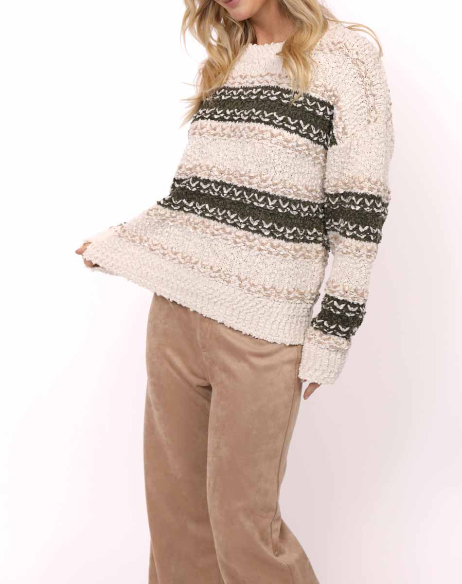 Sadie & Sage / Loosen Up Striped Sweater