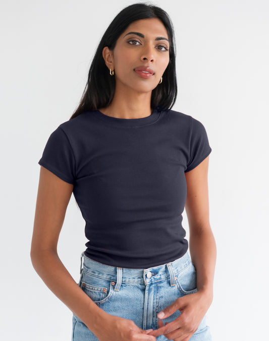 Brunette the Label / Ribbed Tees (2 Colors)