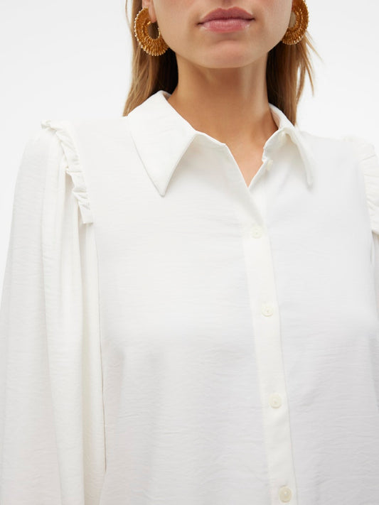 Ani Long Sleeve Frill Button Up