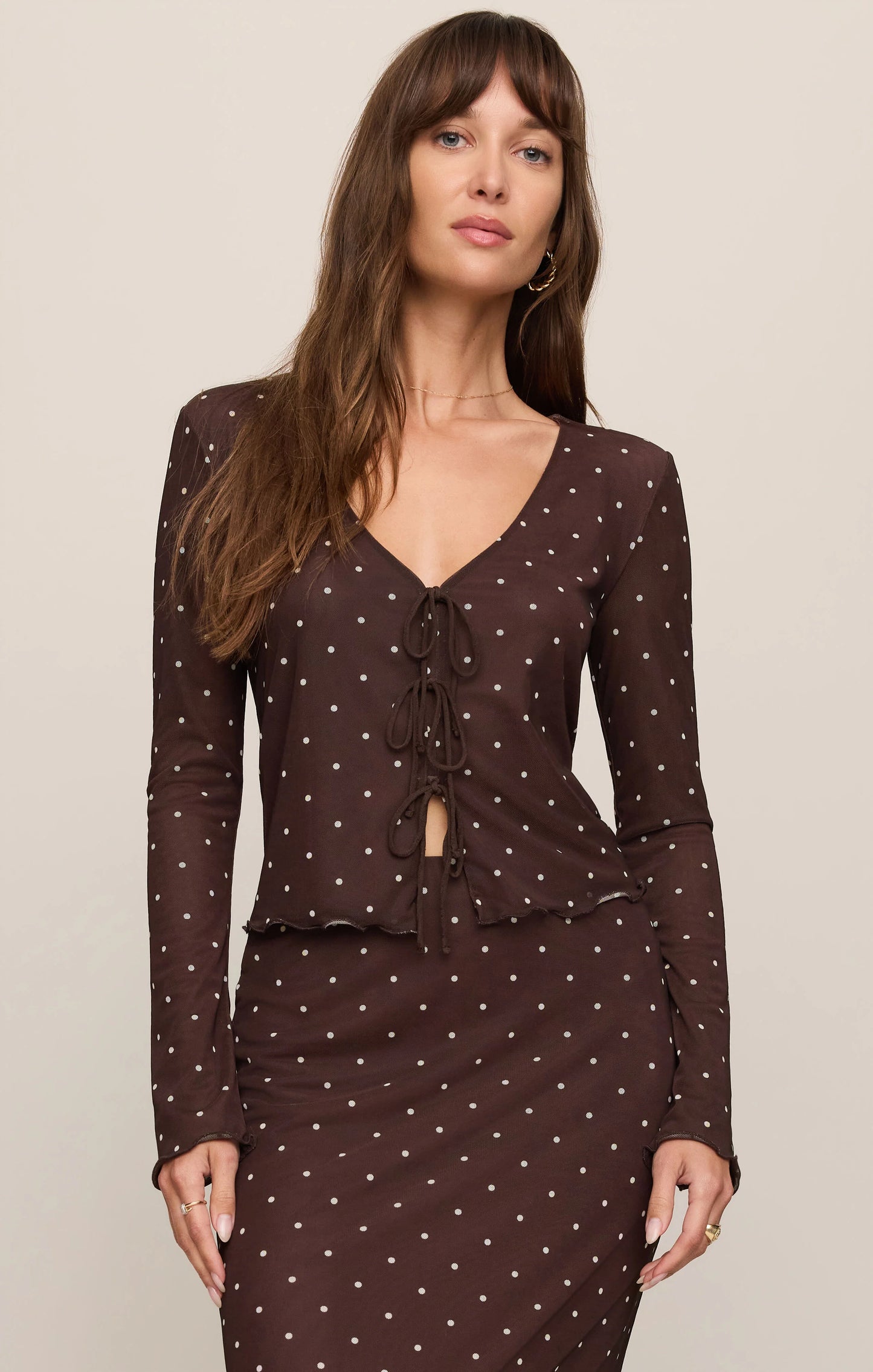 Z Supply / Amara Polka Mesh Top