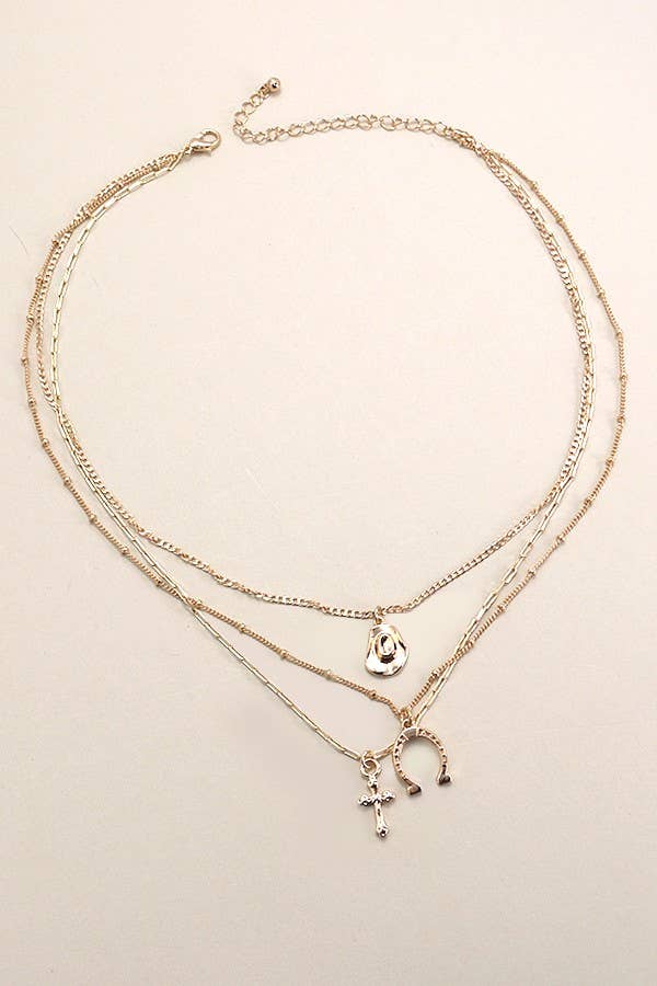 WC / Horseshoe Trio Necklace