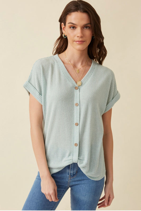 WC Button Knit Top