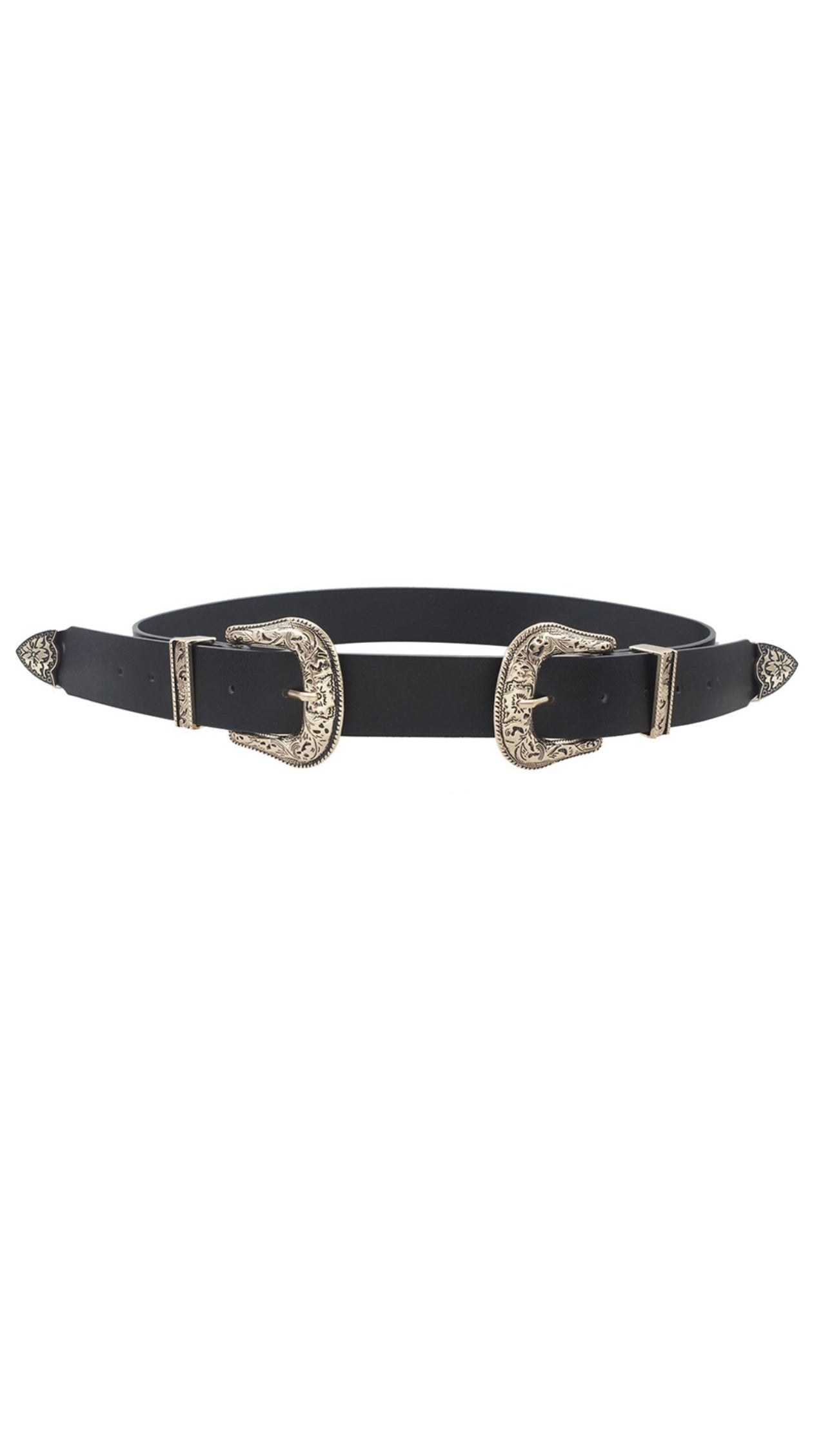 Double Buckle Western Belt