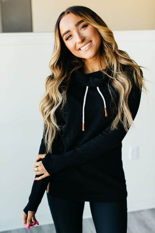 Black Cowl Neck