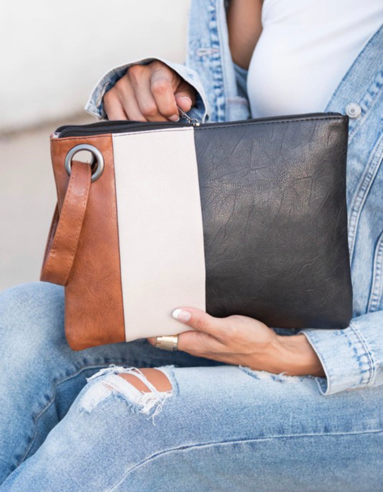 Wild Clover Color Block Clutch